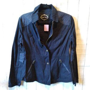 EUC Love Tree Jacket Coat Lightweight Navy Blue Medium